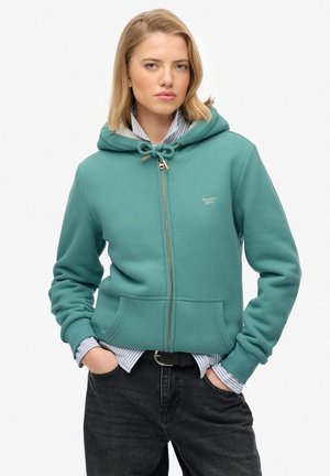 ESSENTIAL BORG LINED ZIP HOODIE - Overgangsjakke - oil blue
