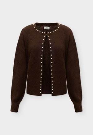 JDY, JDYEMMALI ONEBUTTON PEARL CARDI - Gilet - coffee bean