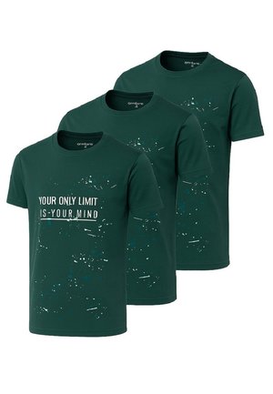 SET OF 3  - T-shirts print - dark green