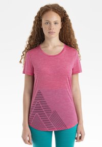 icebreaker - MERINO 125 LIGHT WEIGHT COOL-LITE SPHERE II GRAPHIC - Print T-shirt - BRIGHT PINK Thumbnail Image 1