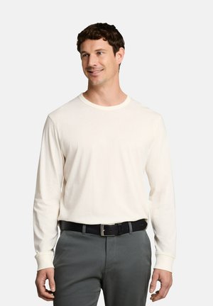 TOM TAILOR, BASIC LONGSLEEVE T-SHIRT - Long sleeved top - gardenia white