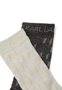 KARL LAGERFELD MONOGRAM PACK OF 2 - Strømper - black white