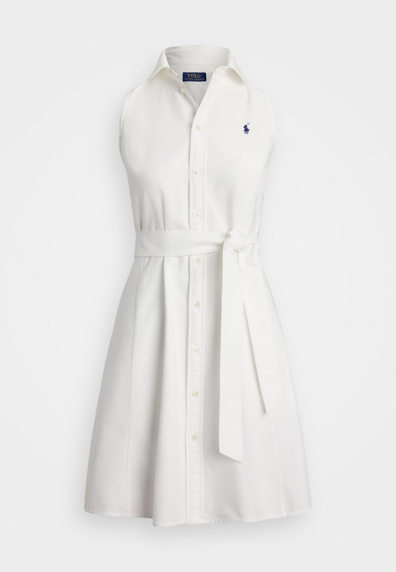 Polo Ralph Lauren Oxford Belted Sleeveless Shirtdress - Shirt dress - white - Zalando.ie Polo Ralph Lauren Oxford Belted Sleeveless Shirtdress - Shirt dress - white - Zalando.ie