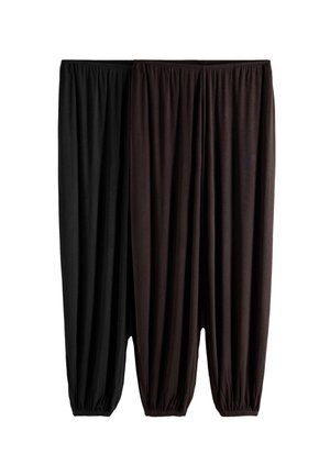 THE SET, REGULAR FIT - 2 PACK BALLOON TROUSERS . - Nohavice - chocolate brown black