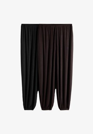 THE SET, REGULAR FIT - 2 PACK BALLOON TROUSERS . - Nohavice - chocolate brown black