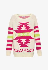 Ausgewählt, wollweiss fuchsia