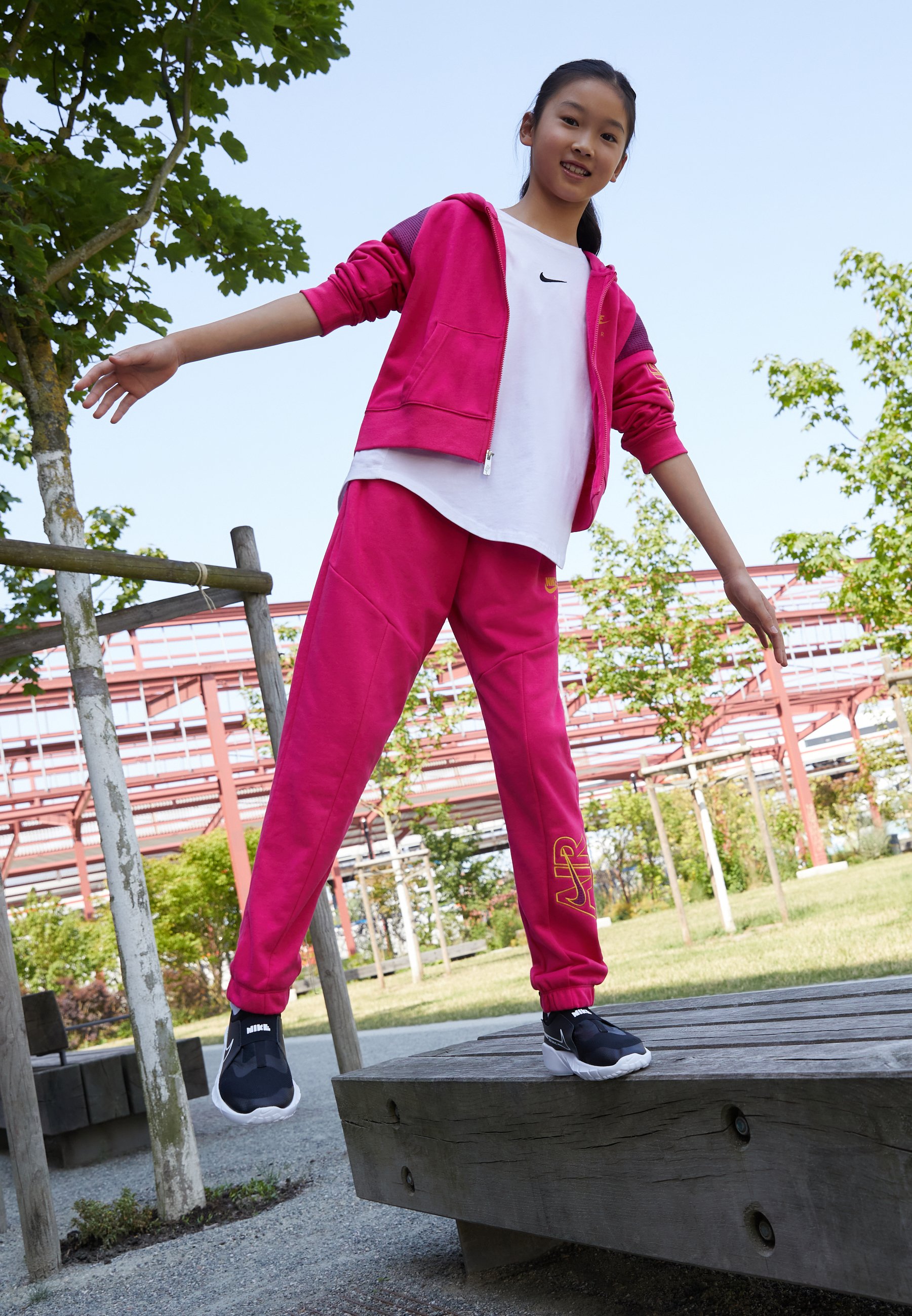 Nike Sportswear AIR HOODIE - Sudadera cremallera - pink/sangria/dark sulfur/rosa - Zalando.es