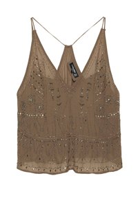 BEADED - Felső - brown