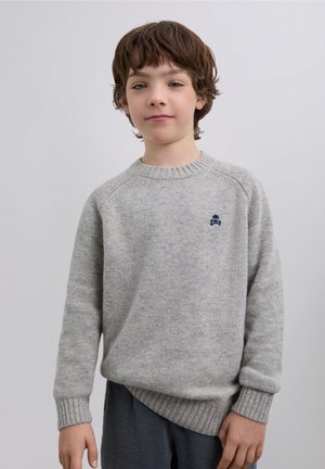 SIMON - Striktrøje - grey melange