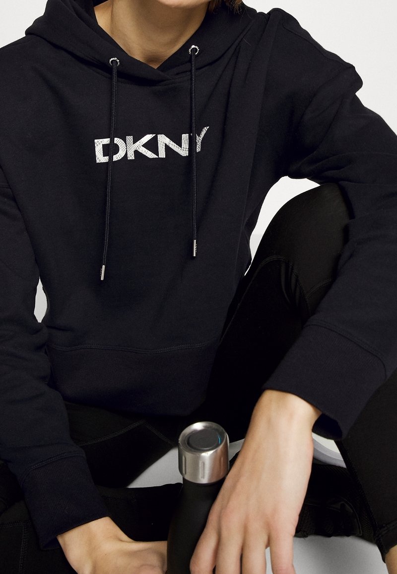 Sweat à Capuche Zippé DKNY Noir Femme – Taille M, Sportswear D'occasion Très Bon état