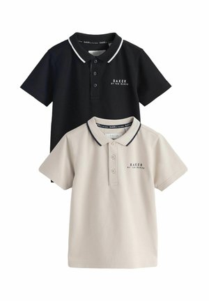 REGULAR FIT - 2 PACK - Poloshirt - stone black