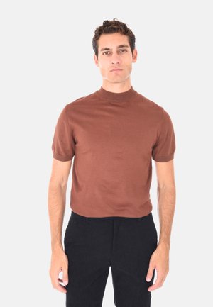 MEZZO COLLO - T-shirt basic - marrone