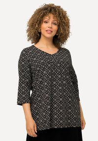 Ulla Popken 3/4 SLEEVE   - Langarmshirt - black