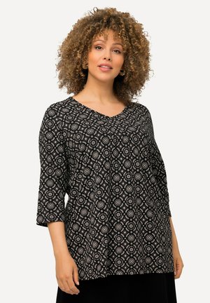 Ulla Popken 3/4 SLEEVE   - Top s dlouhým rukávem - black