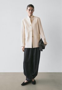 Massimo Dutti HIGH NECK - Blazer - beige