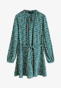 Valitud, blue and cream heart print