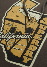 Superdry & Co VINTAGE TRAVEL - Jersey con capucha - bison black