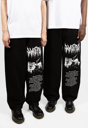 VAULT CASPER PANT UNISEX - Laisvo kirpimo džinsai - black