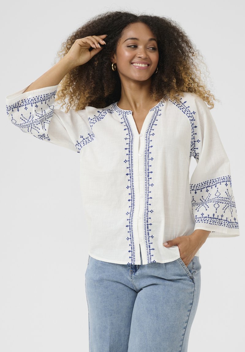 Cream - CRSARA - Blouse - marshmallow blue emb, Enlarge