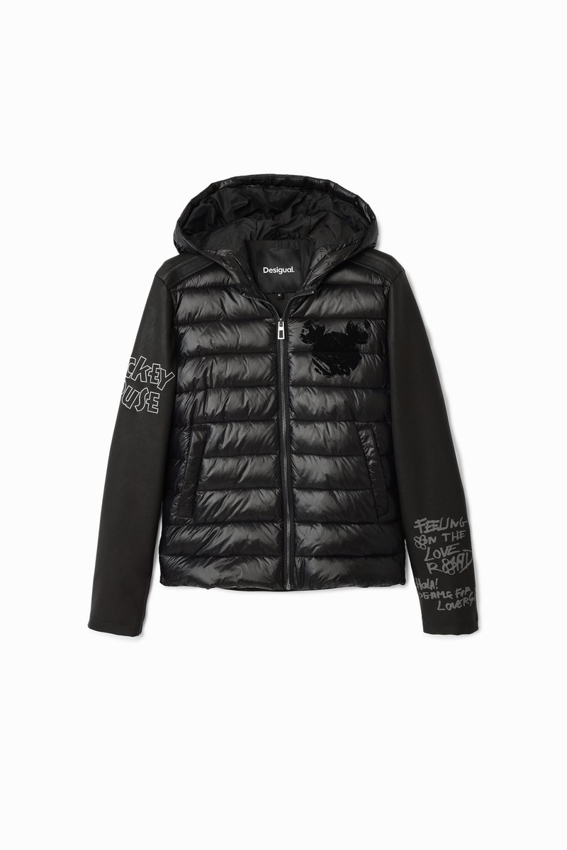 Desigual Imitatieleren jas zwart