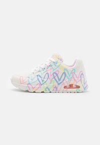 Unselected, white/multi-coloured