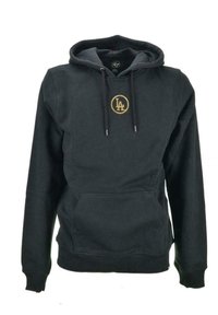 Felpa nera con cappuccio realizzata in misto cotone, con tasca a marsupio, caratterizzata da un logo dorato di Los Angeles sul petto e dettagli con cordino.
