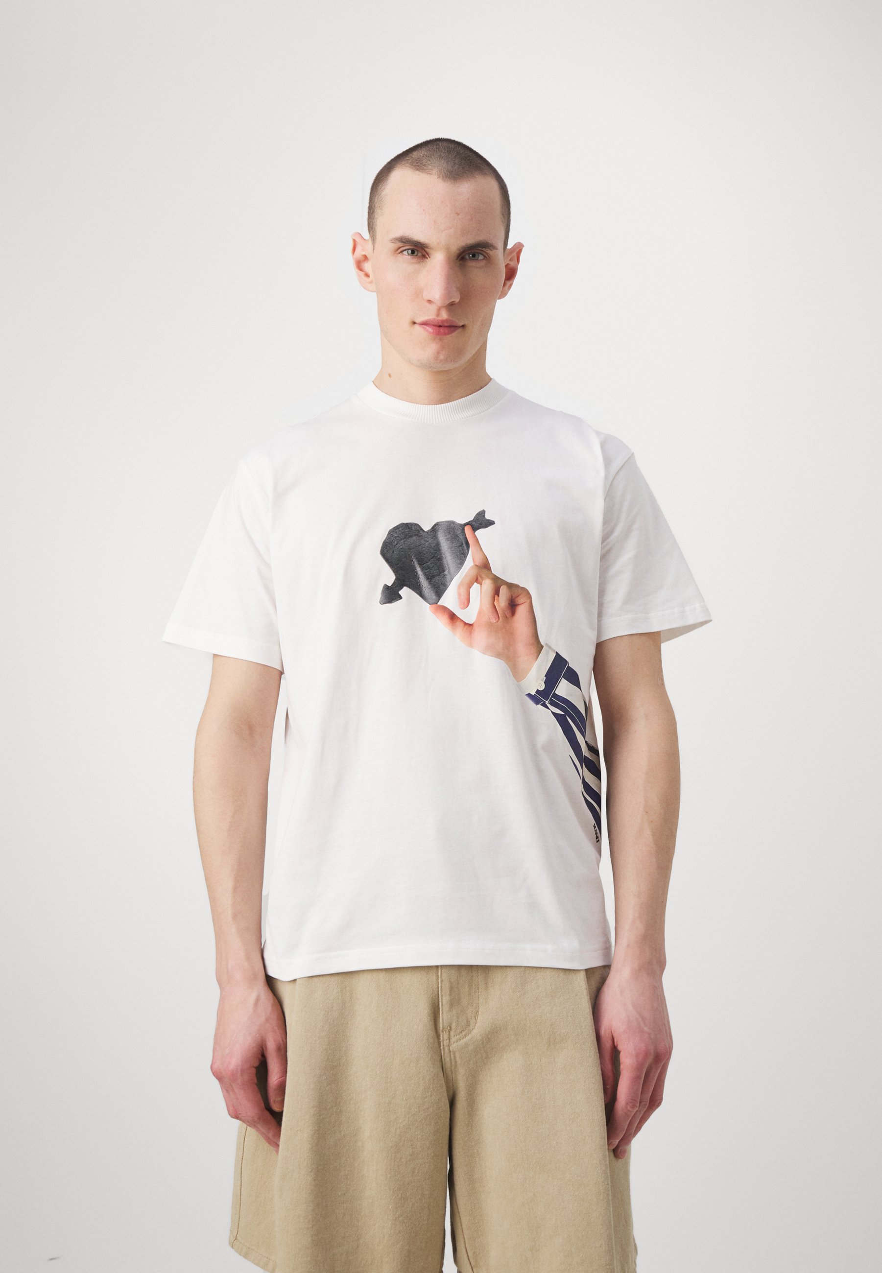 Sunnei CLASSIC CUORE DI PIETRA - Print T-shirt - off white
