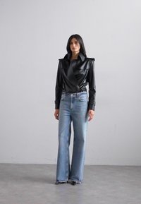 Norma Kamali DOUBLE BREASTED TRENCH BODYSUIT - Blūze - black