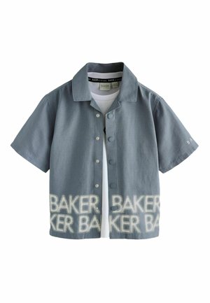 REGULAR FIT - BORDER SET - Hemd - charcoal grey