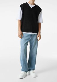 Bershka Džíny Straight Fit - light-blue denim