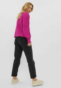 Vero Moda VMLEA V NECK CUFF CARDIGAN  - Kardiganas - very berry