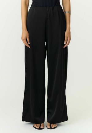 YAS YASPELLA HW WIDE PANTS S. NOOS - Bukser - black