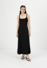 GAP - LINE MIDI - Džersio suknelė - black Miniatiūros vaizdas 1