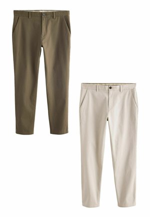 STRAIGHT STRETCH 2 PACK - REGULAR FIT - Vászonnadrágok - light stone mushroom brown