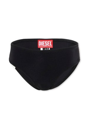 Mutande da uomo del marchio Black Diesel con una toppa logo rossa e bianca al centro della vita.