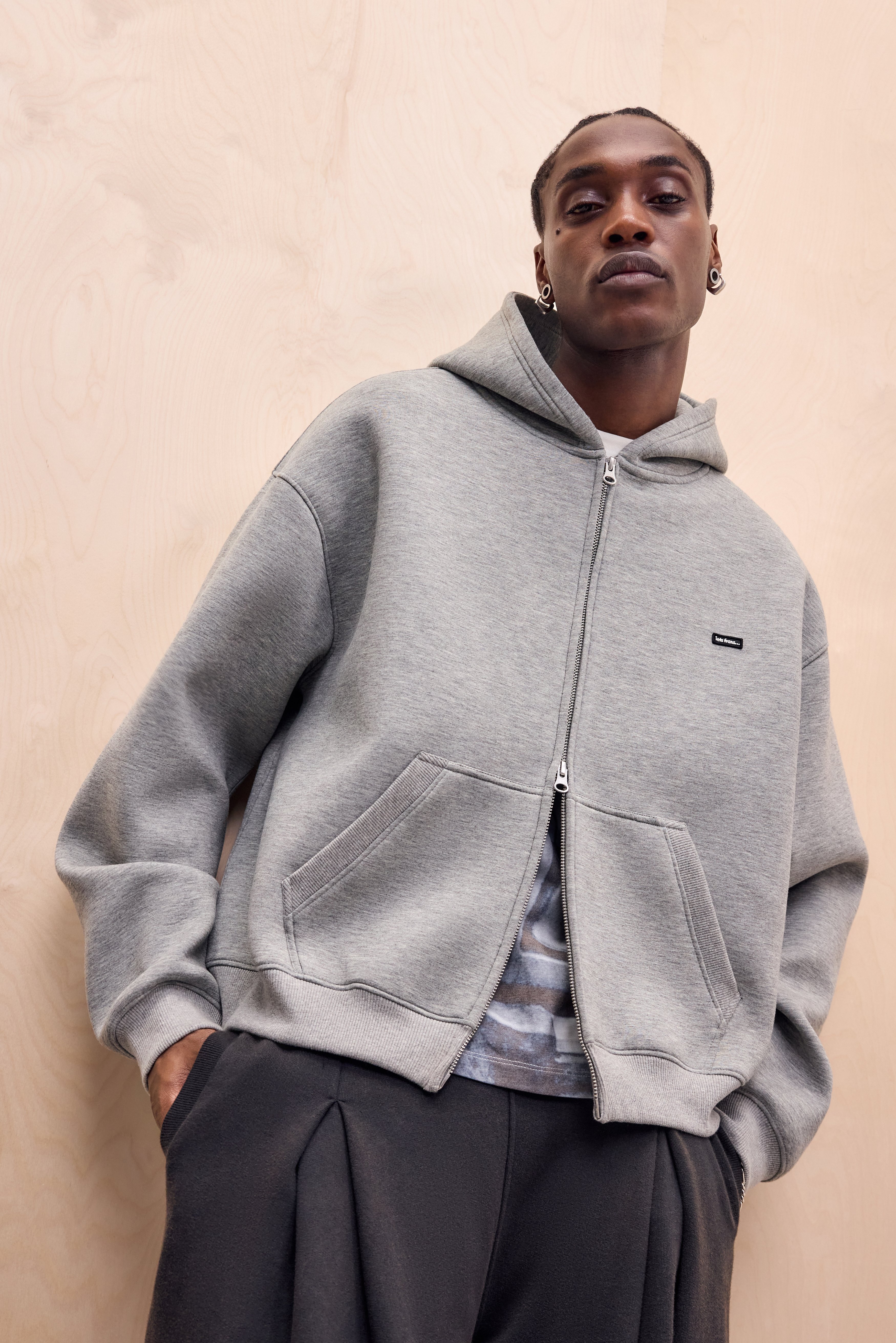 iets frans BOXY ZIP HOODIE UNISEX - Sweat zippé - grey/gris