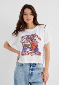 INSIDE Camiseta estampada - blanco