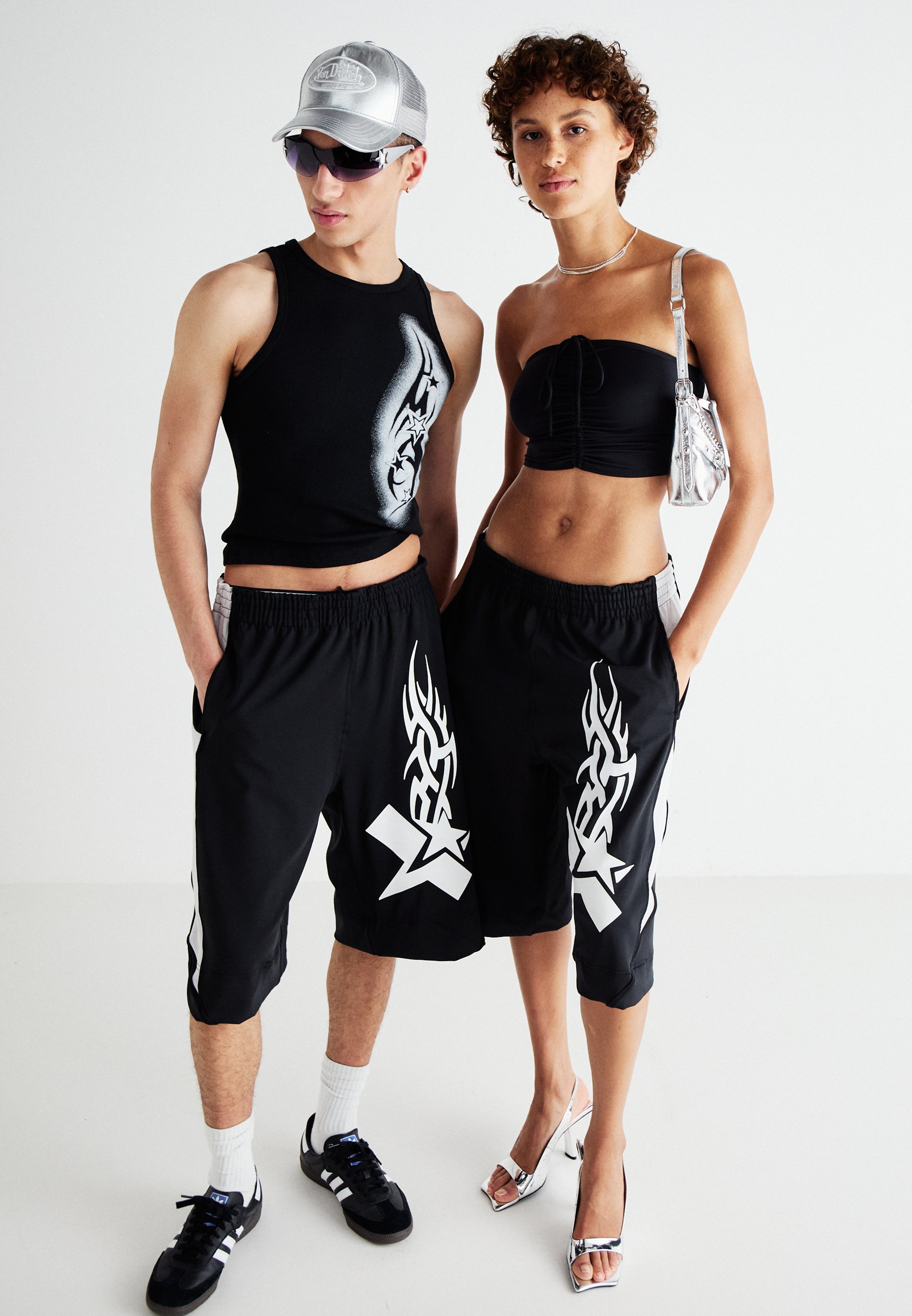 Jaded London BASKETBALL UNISEX - Tracksuit bottoms - black