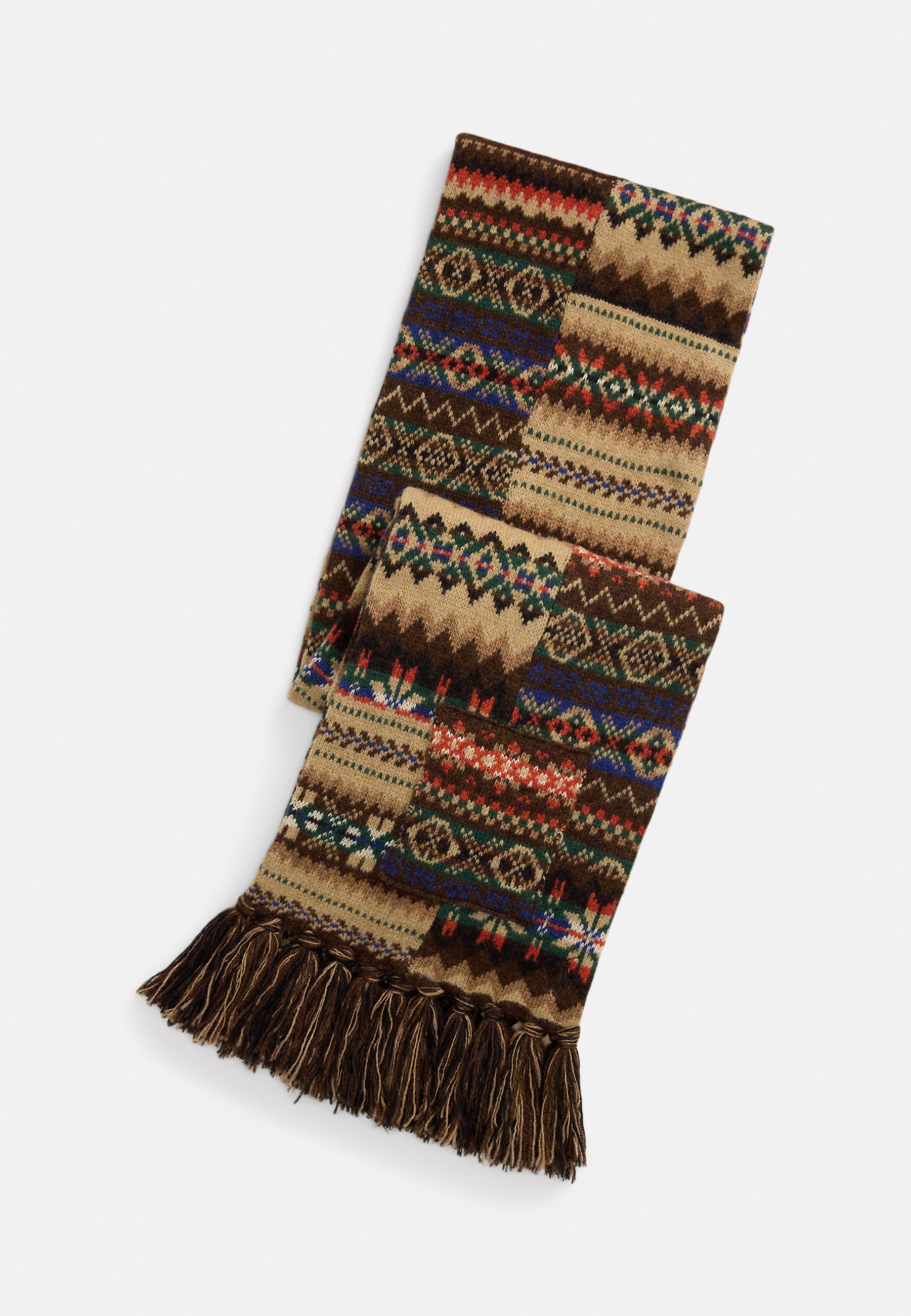 Polo Ralph Lauren FAIR ISLE WOOL-BLEND SCARF Sjaal brown multi