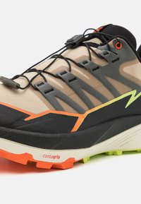 Salomon THUNDERCROSS - Scarpe da trail running - safari/red orange/sharp green