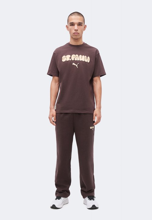 PUMA FC ST PAULI GRAPHIC TEE - Club wear - chocolate brown/beige — photo 2