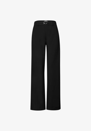 Street One, HIGH WAIST STRAIGHT LEG HOSE IM CASUAL FIT - Pantalon classique - black