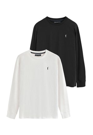U NECK  PACK 2 - RIGBY GO  - Langarmshirt - black white
