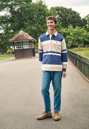 Next, Polo - blue neutral stripe