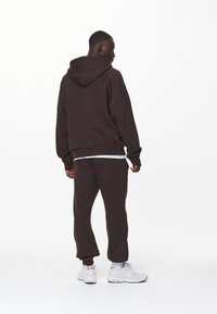 Pegador LOGO OVERSIZED HALF ZIP HOODIE - Hættetrøje - washed oak brown