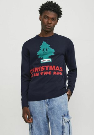 JORFESTIVE XMAS CREW NECK - Strickpullover - total eclipse