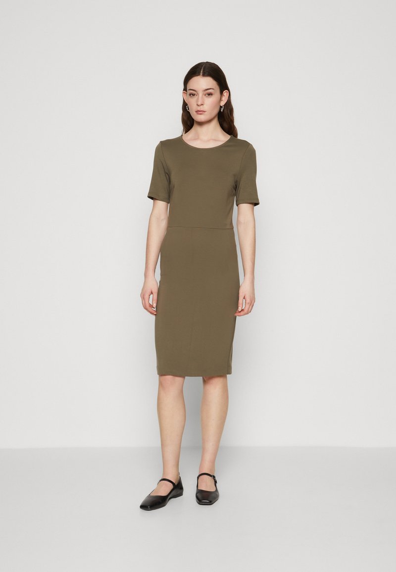 Selected Femme - SLFSHELLY DRESS - Jerseykjole - kalamata, Forstør