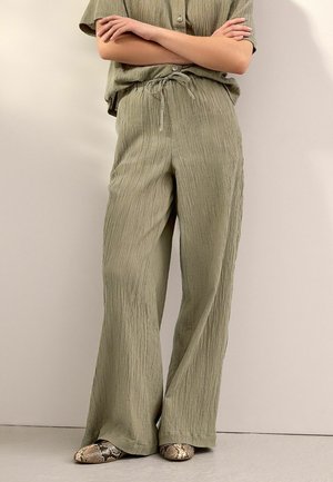 Next TALL FIT WIDE TEXTURED - Püksid - khaki green