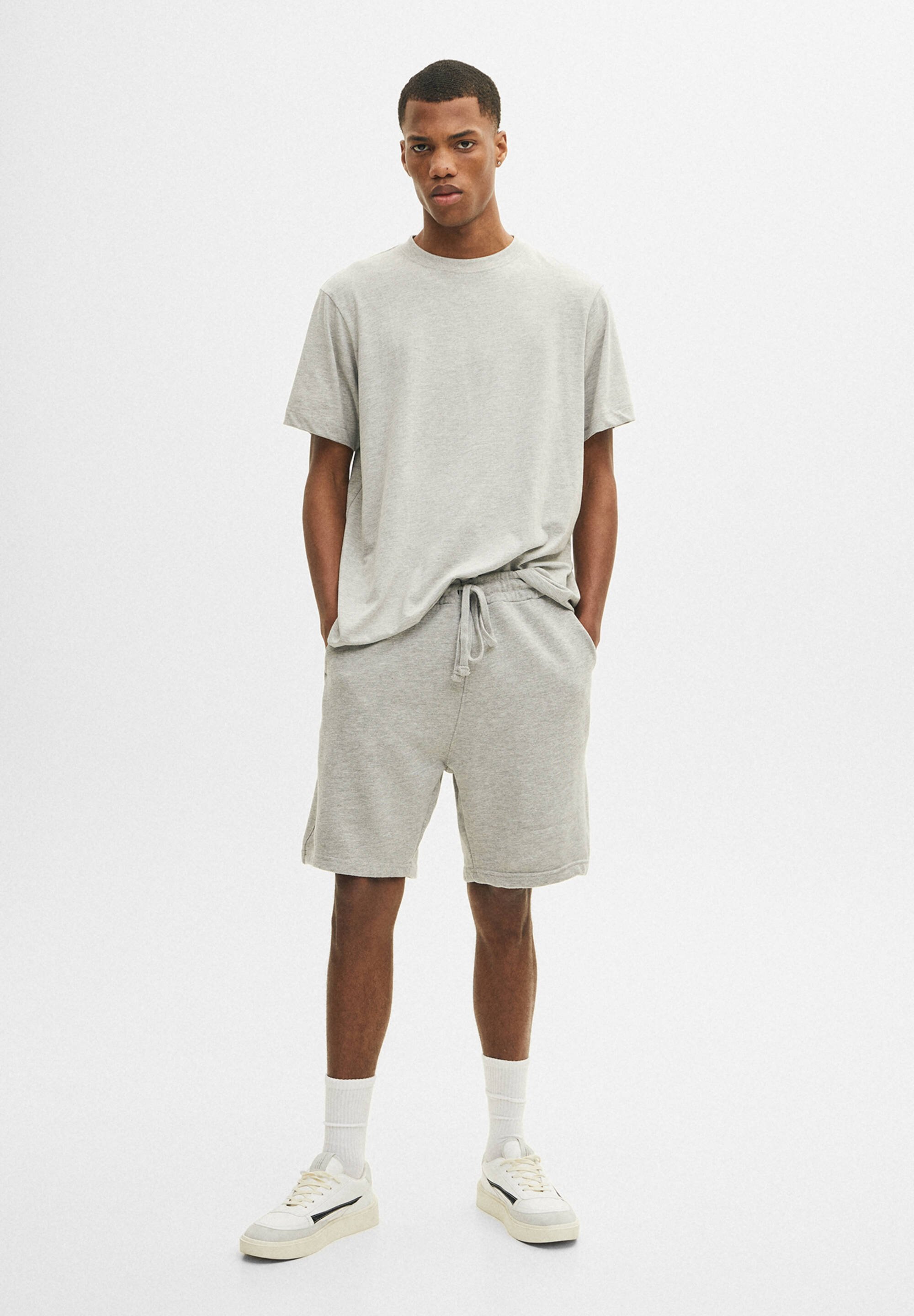 PULL\u0026BEAR SET - Shorts - light grey 