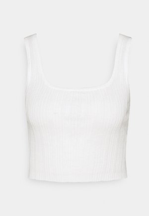 SQUARE NECK TANK - Top - white